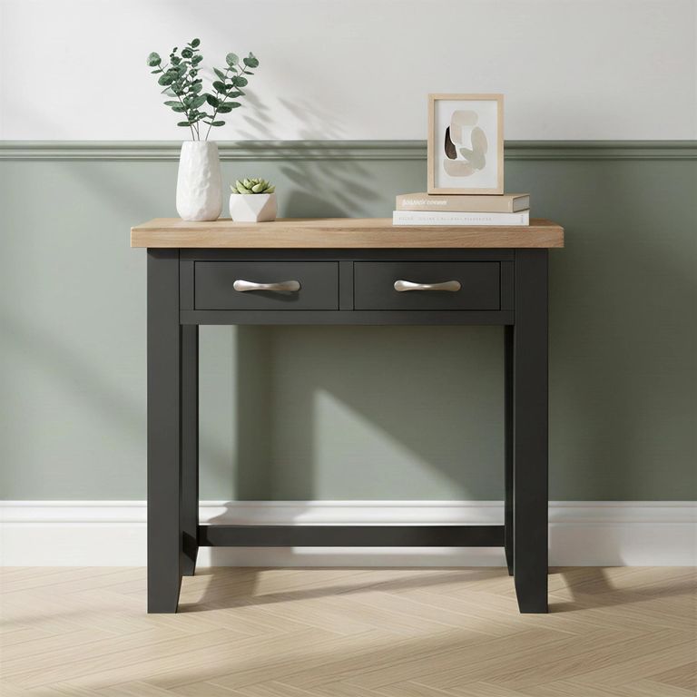 Wilmont Dressing Table - 2 Drawer - Black Painted