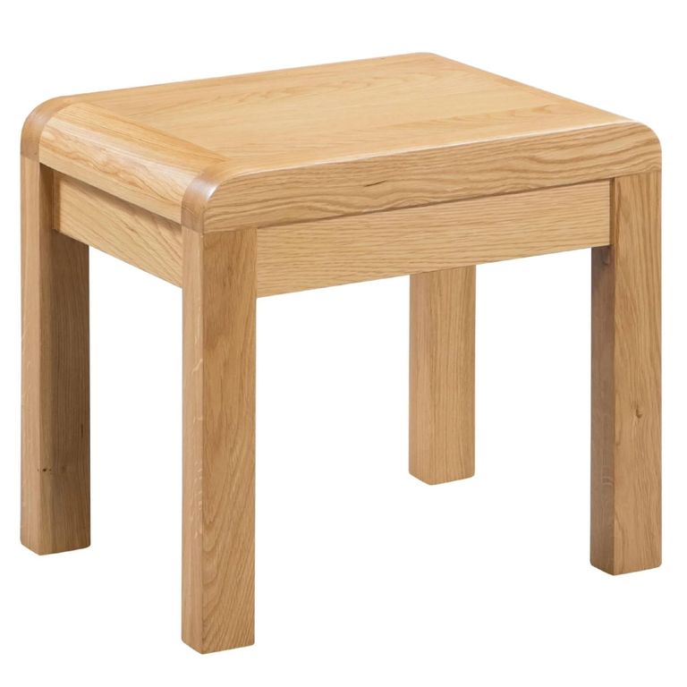 Curve Dressing Table with Stool - 2 Drawer - Oak