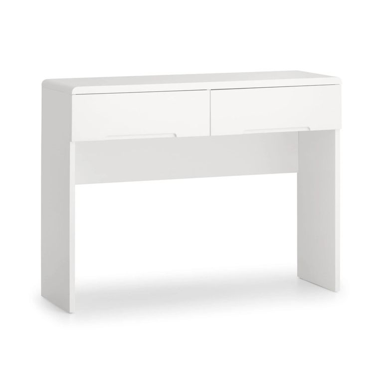 Manhattan Dressing Table - 2 Drawer - White Gloss