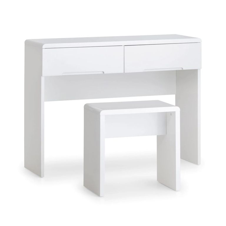 Manhattan Dressing Table - 2 Drawer - White Gloss