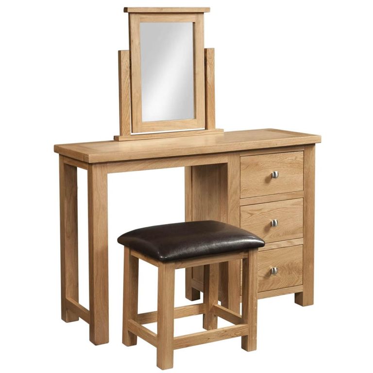 Appleby Dressing Table - 3 Drawer - Single Set - Oak