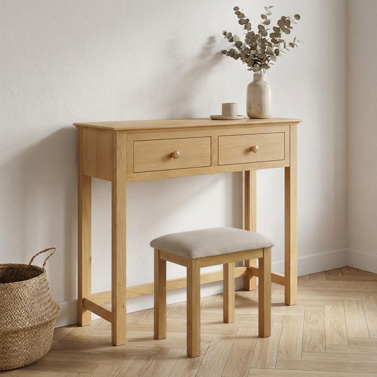 Arlington Dressing Table - 2 Drawer - Oak