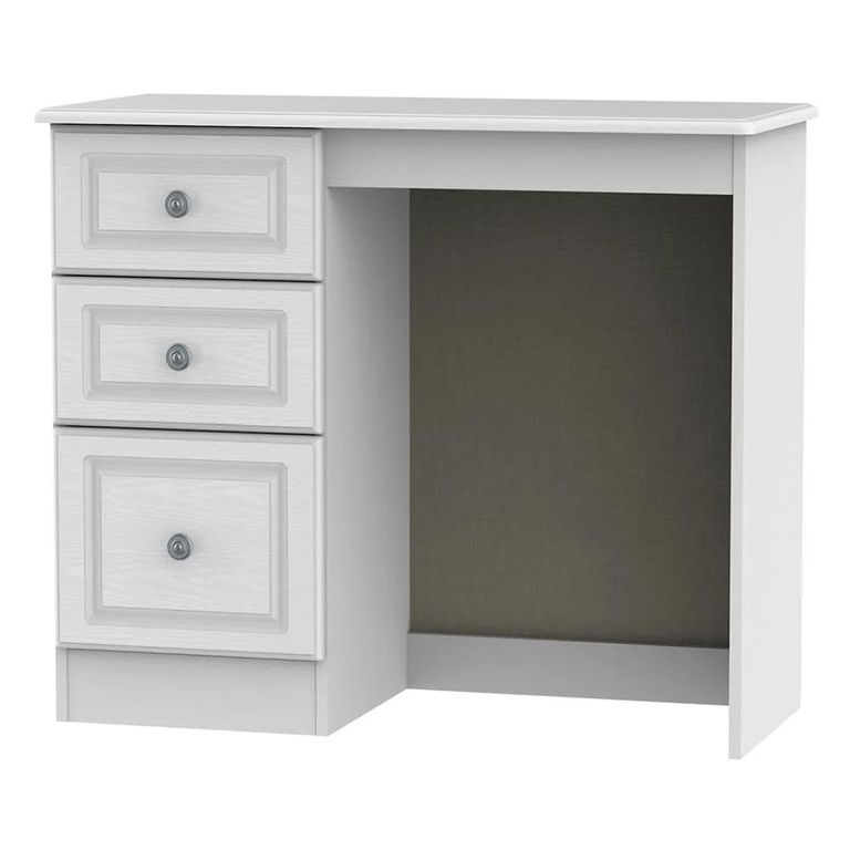 Pembroke White 3 Drawer Single Dressing Table