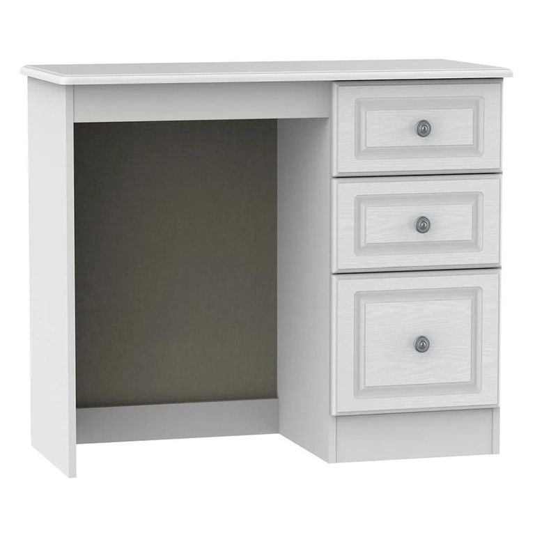 Pembroke White 3 Drawer Single Dressing Table