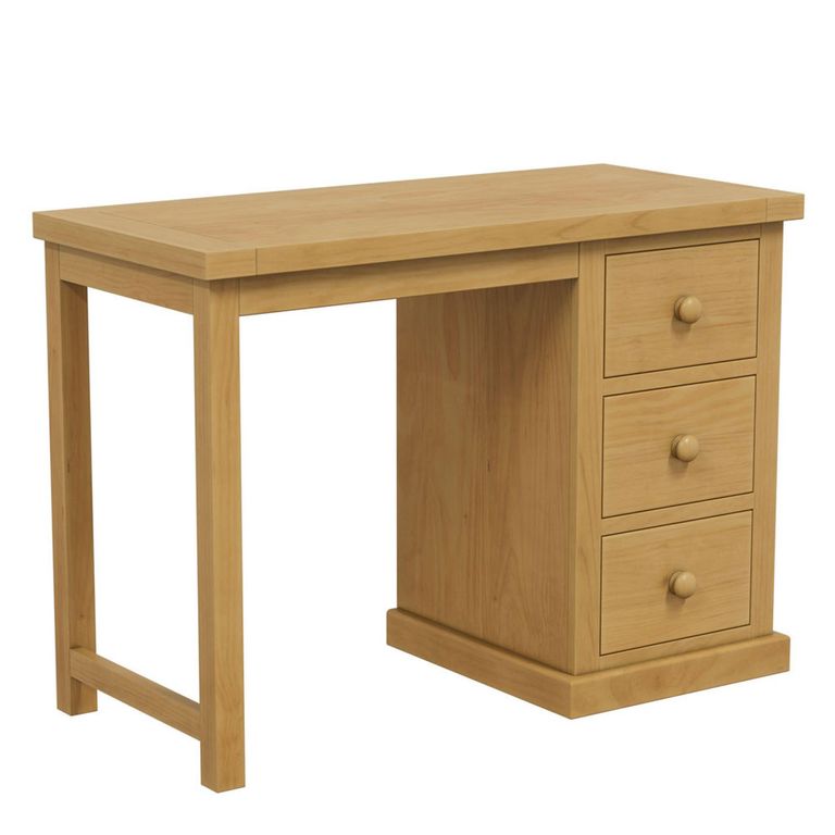 Churchill Waxed Pine 3 Drawer Single Dressing Table