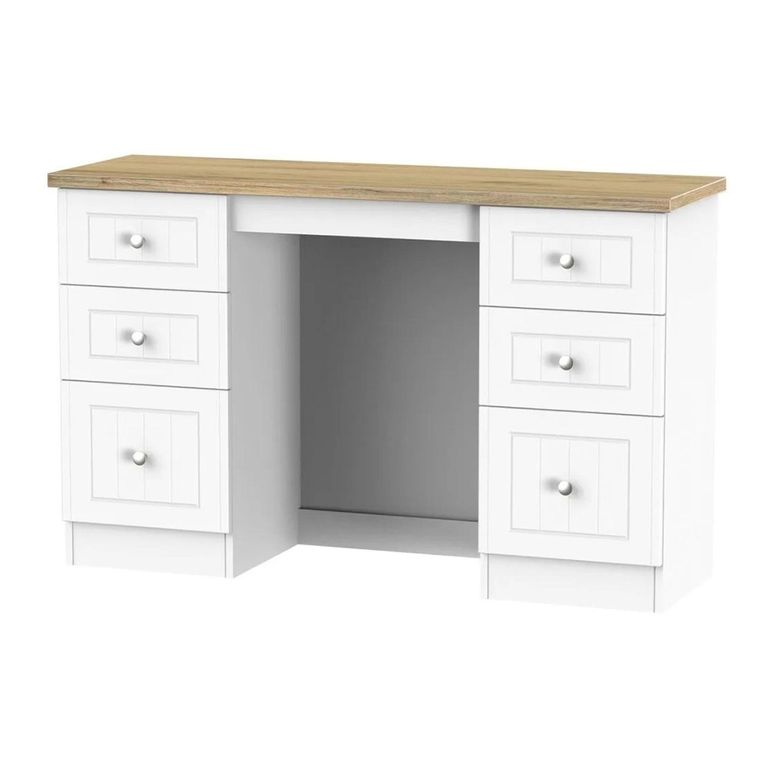 Vienna Dressing Table - 6 Drawer - Double - Porcelain