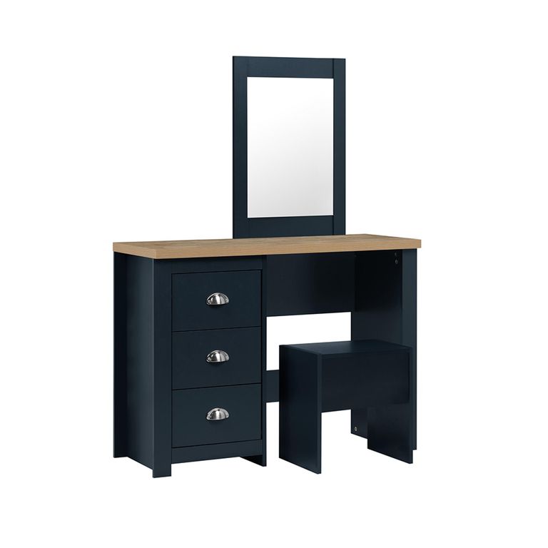 Highgate Dressing Set - 3 Drawer - Navy Blue Painted