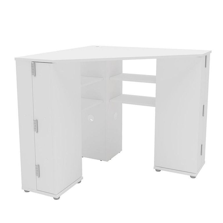 Olivia Corner Dressing Table - 2 Door - White