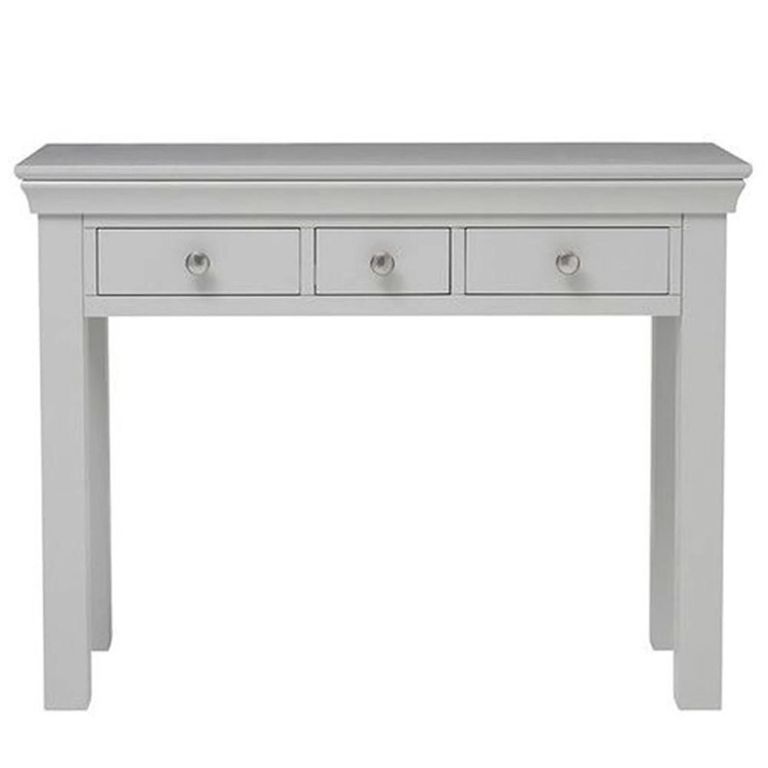Paisley Dressing Table - 3 Drawer - Grey Painted