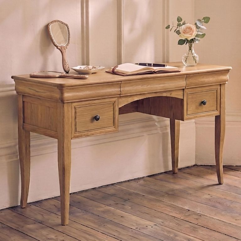 Bordeaux Dressing Table - 2 Drawer - Natural - Oak