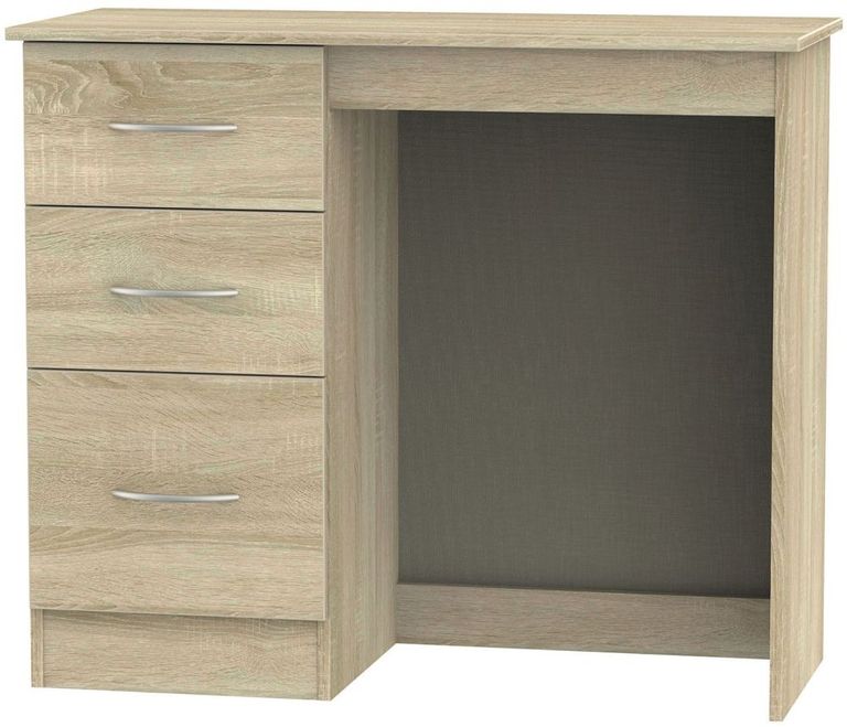 Avon Oak Effect 3 Drawer Single Dressing Table