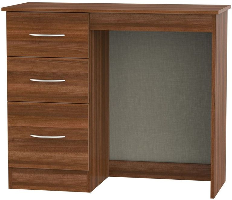 Avon Walnut Effect 3 Drawer Single Dressing Table