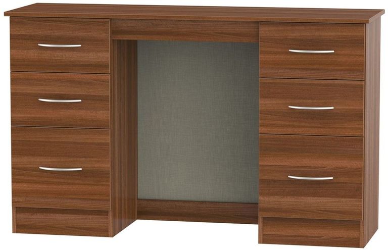Avon Walnut Effect 6 Drawer Double Dressing Table