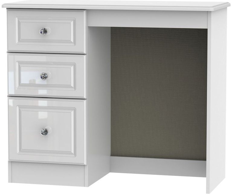 Balmoral White Gloss 3 Drawer Single Dressing Table