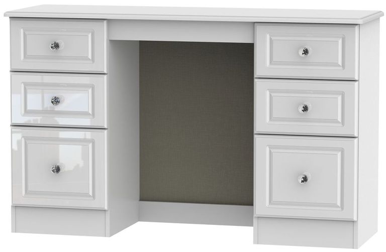 Balmoral White Gloss 6 Drawer Double Dressing Table