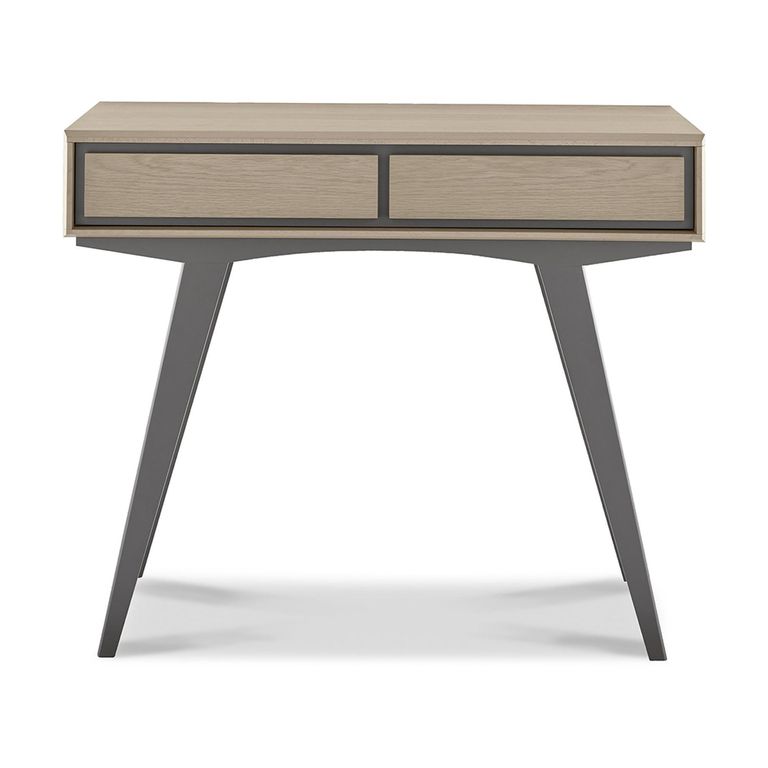 Brunel Scandi Oak & Dark Grey Dressing Table - 1 Drawer