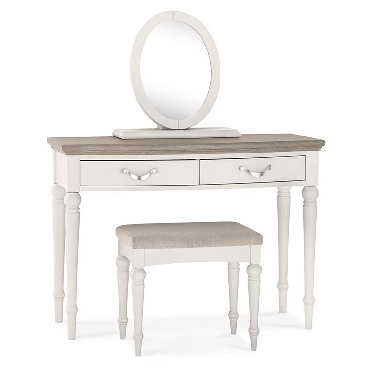 Montreux Dressing Table - Grey Washed Oak & Soft Grey