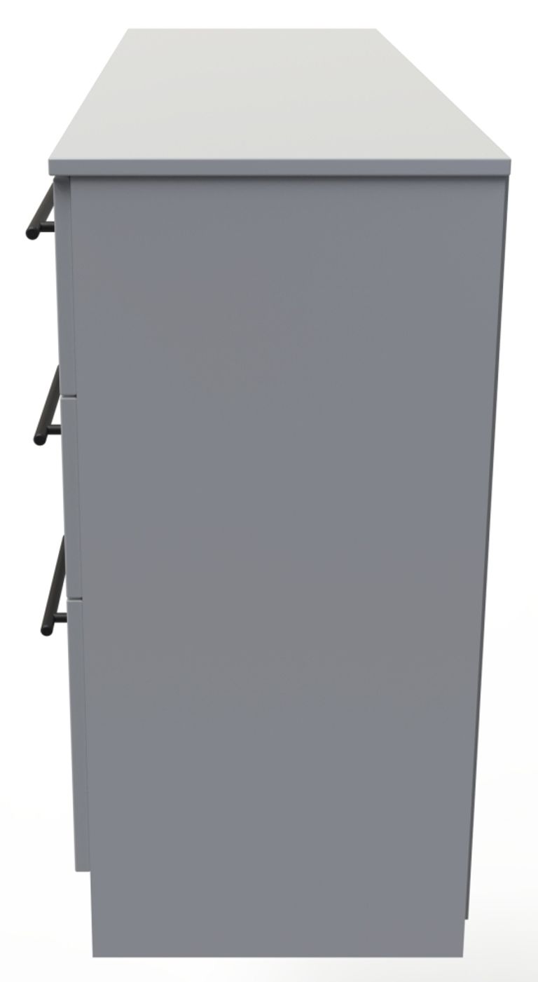 Beverley Grey 6 Drawer Double Dressing Table