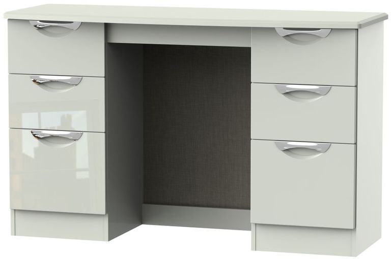 Camden Gloss Cashmere 6 Drawer Double Dressing Table