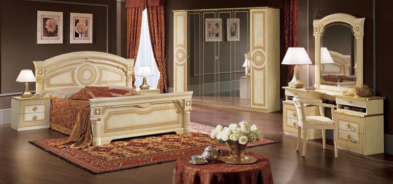 Aida Dressing Table - Double Pedestal - Ivory