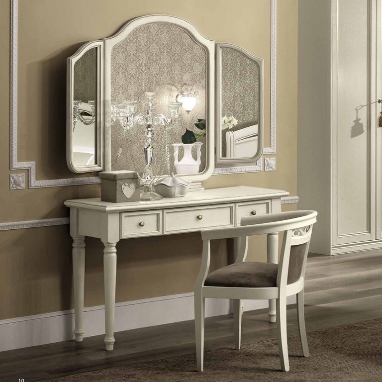 Nostalgia Dressing Table - 3 Drawer - Bianco Antico
