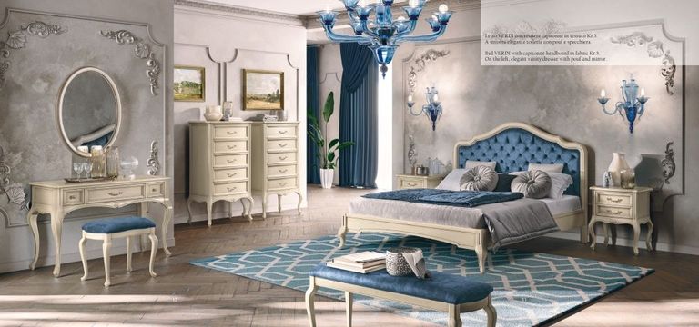 Verdi Dressing Table - 3 Drawer - Ivory - French Style