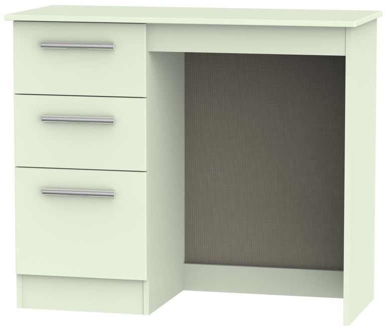 Contrast Cream 3 Drawer Single Dressing Table