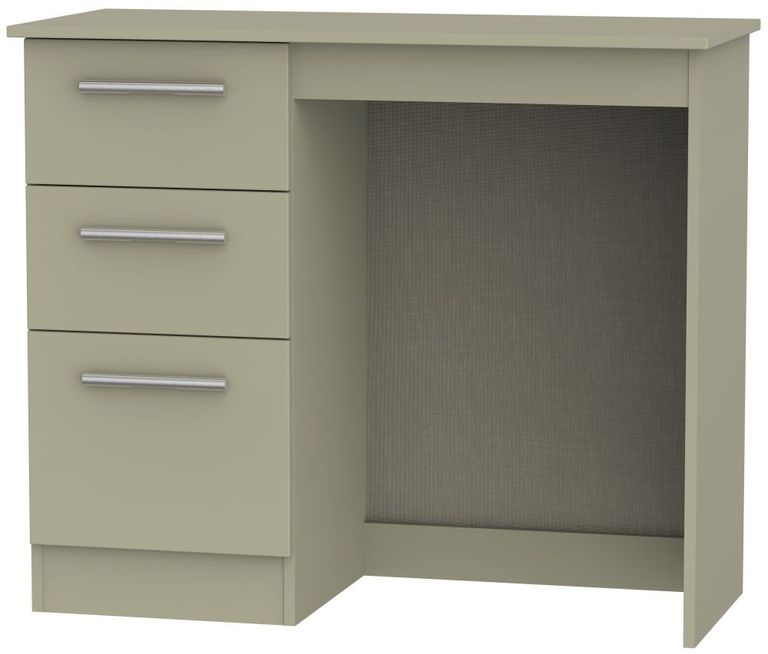Contrast Mushroom 3 Drawer Single Dressing Table