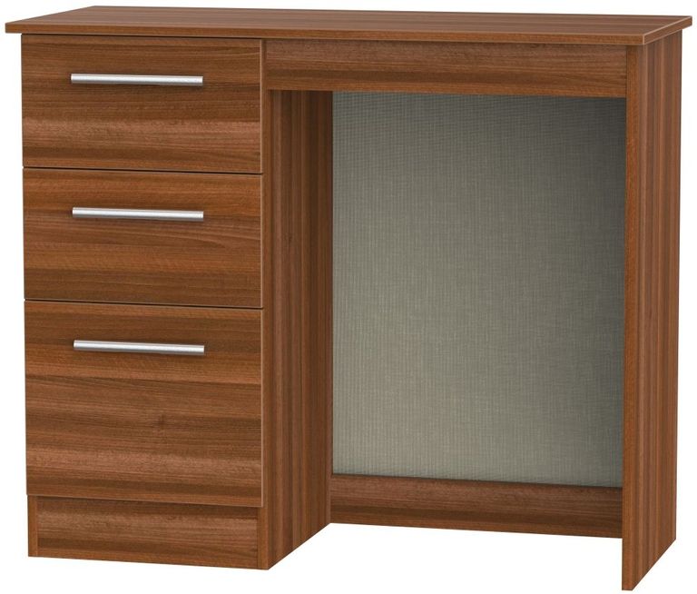 Contrast Noche Walnut 3 Drawer Single Dressing Table