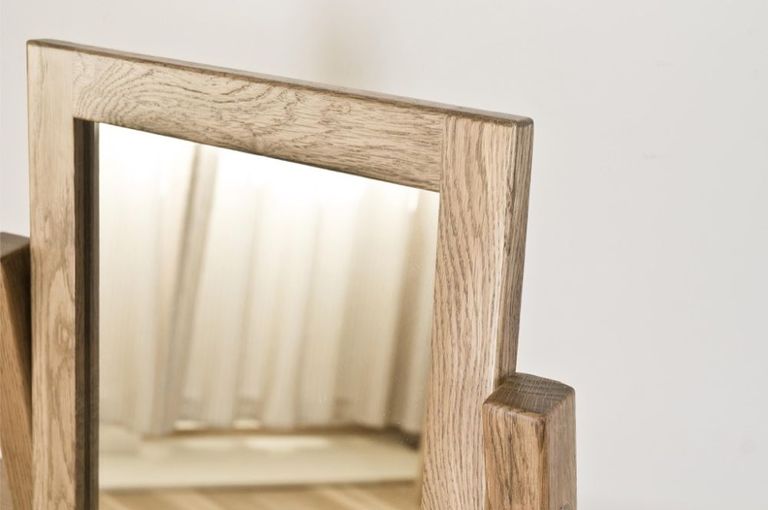 Lyon Oak Single Pedestal Dressing Table