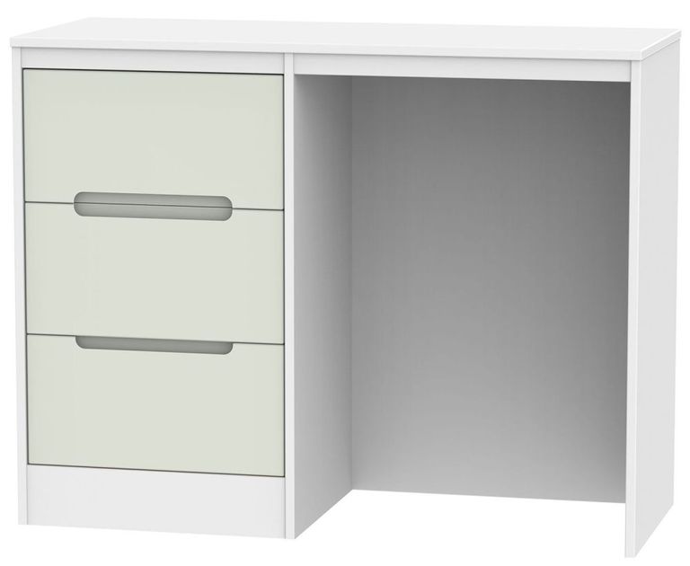 Monaco Cashmere and White 3 Drawer Single Dressing Table