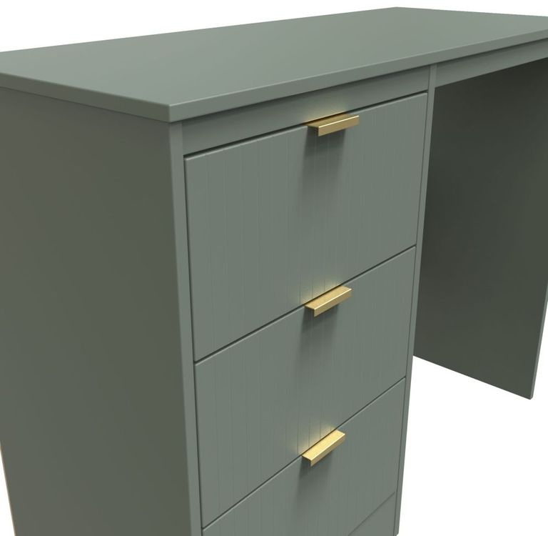 Nashville Green 3 Drawer Single Dressing Table
