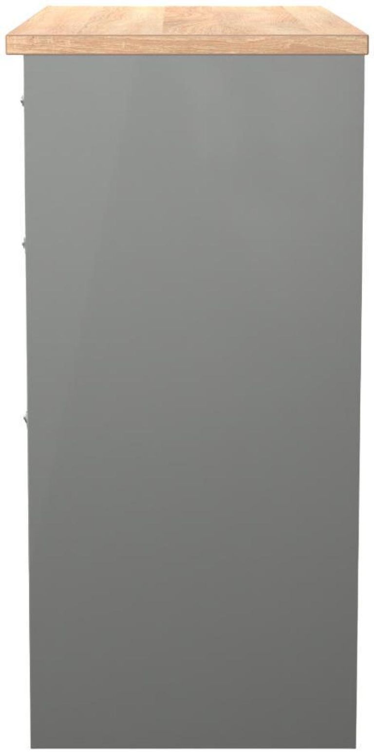 Norfolk Grey and Oak Effect 3 Drawer Single Dressing Table