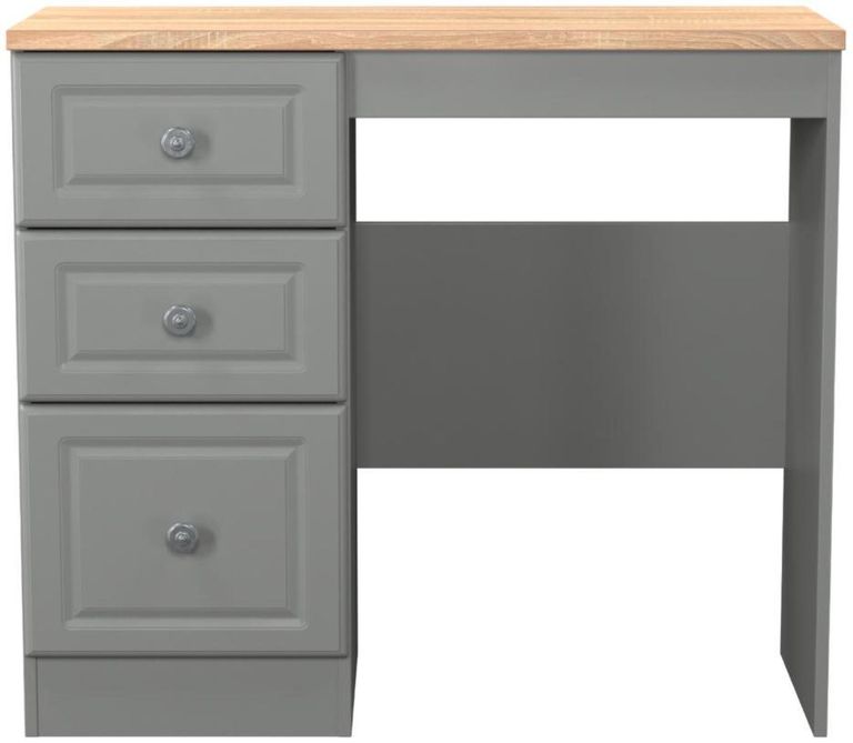 Norfolk Grey and Oak Effect 3 Drawer Single Dressing Table