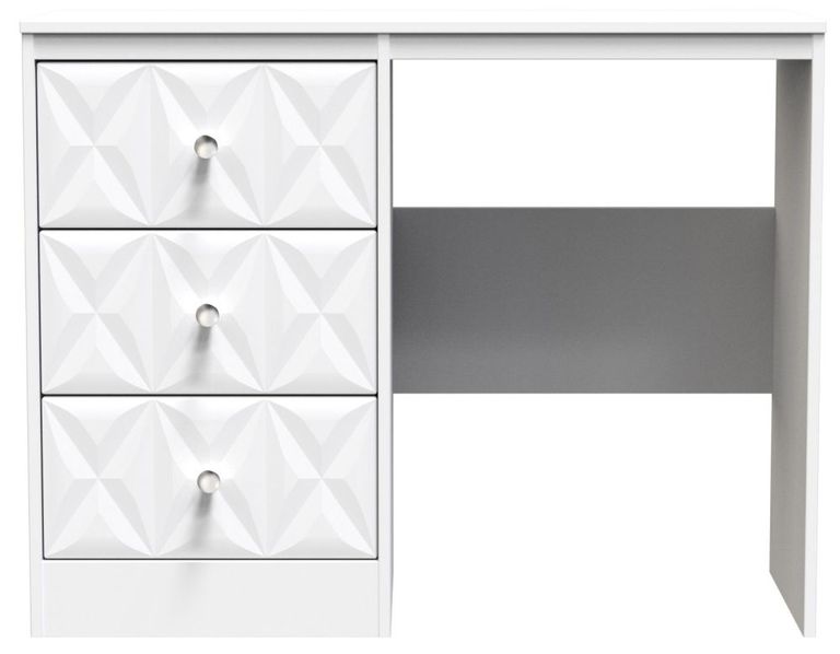 San Jose White 3 Drawer Single Dressing Table