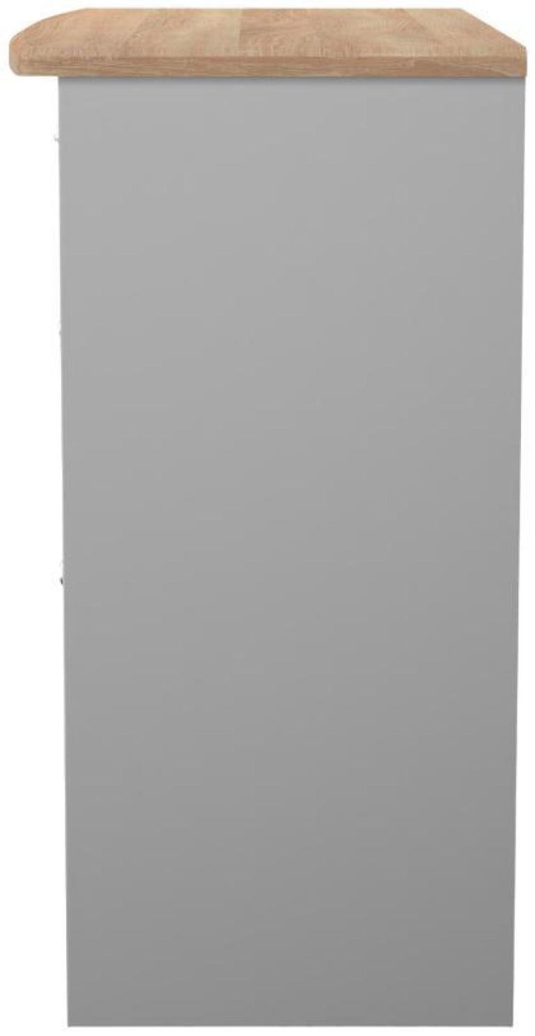 Sussex Grey and Oak Effect 3 Drawer Single Dressing Table