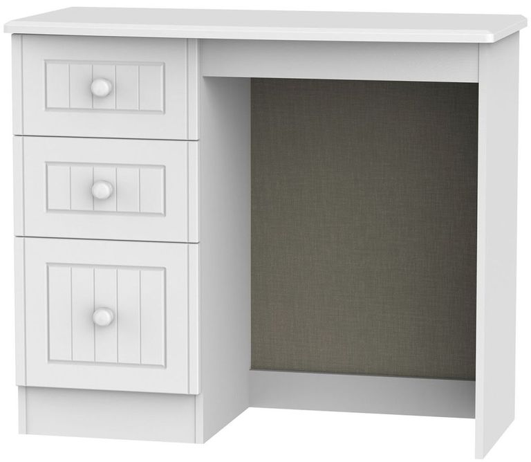 Warwick White 3 Drawer Single Dressing Table