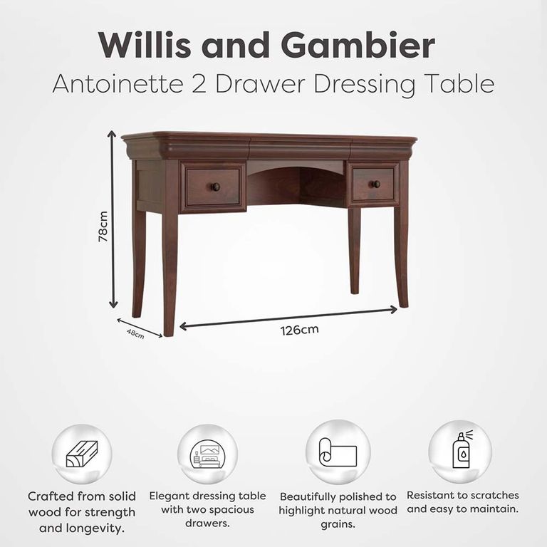 Antoinette Dressing Table Set - Cherrywood