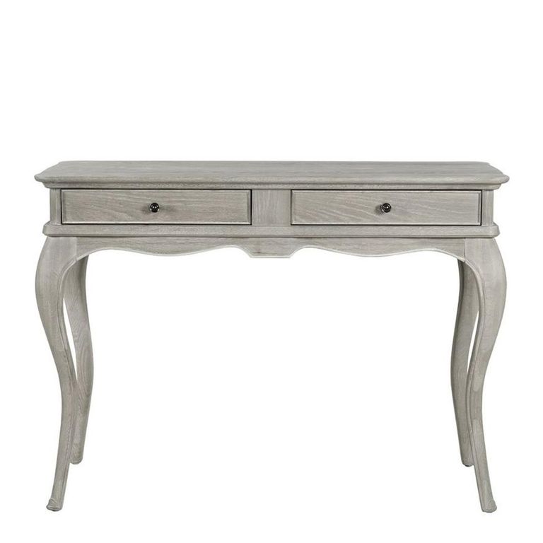 Camille Dressing Table - 2 Drawer - Grey Oak