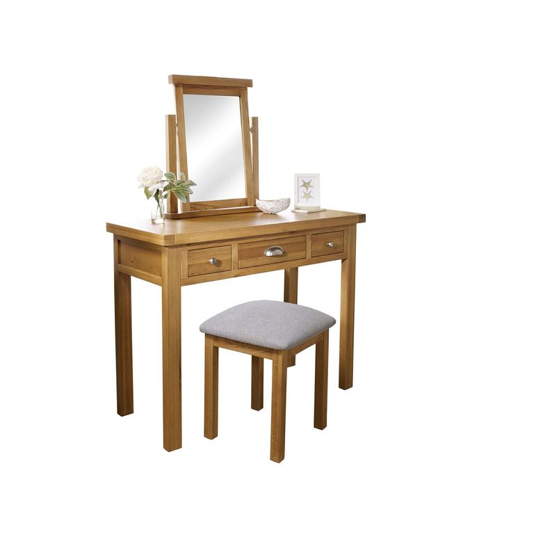 Woburn Dressing Table - 3 Drawer - Rustic Oak