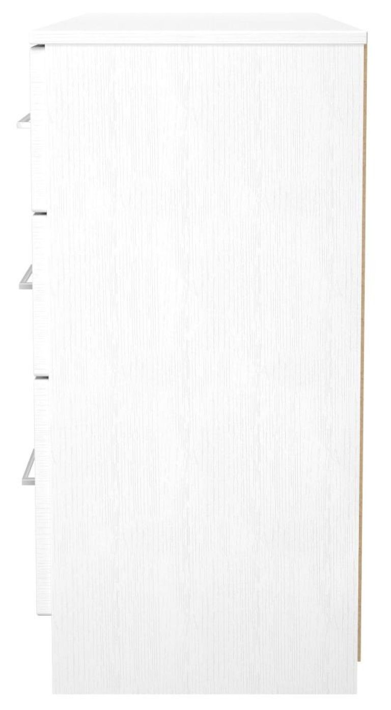 York White 6 Drawer Double Dressing Table