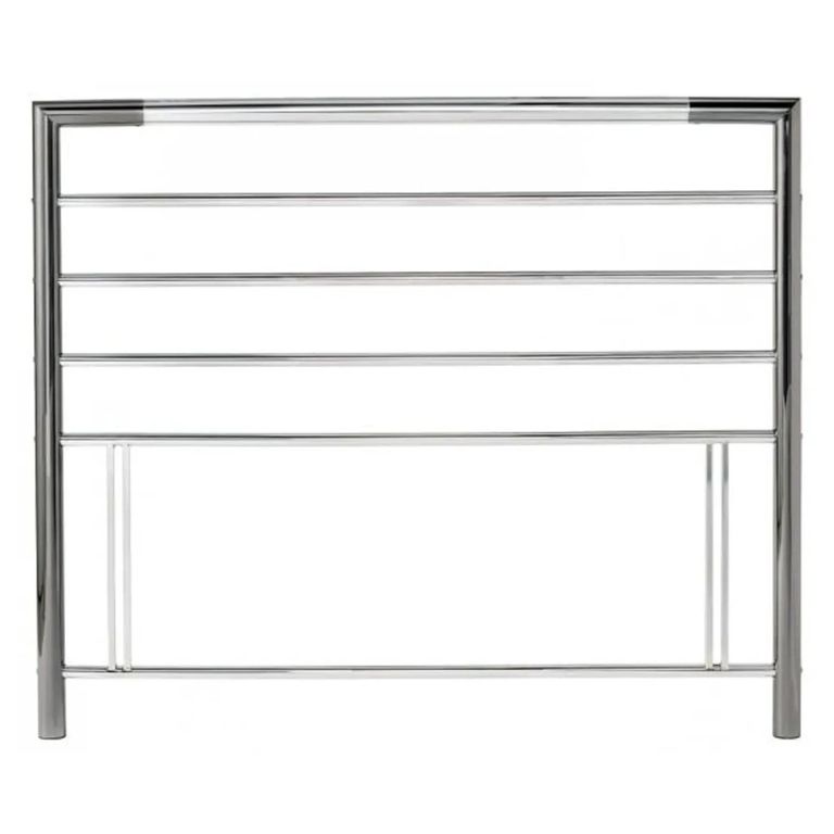 Urban Shiny Nickel Metal Headboard - 4ft 6in Double