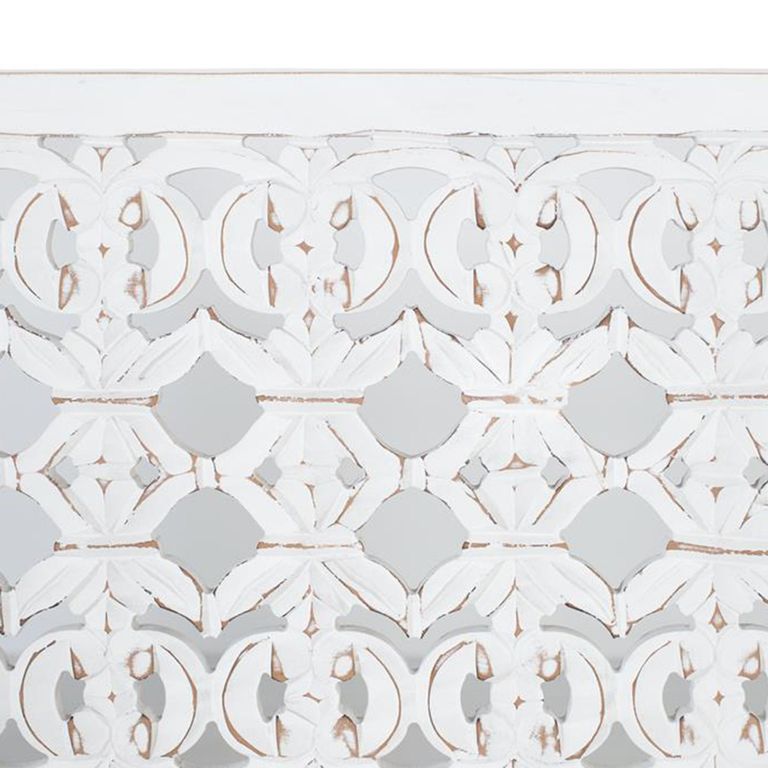 Khristich Headboard - White Carved Wood - 165cm