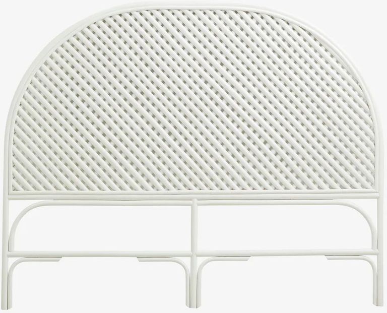 Phai White Rattan Headboard