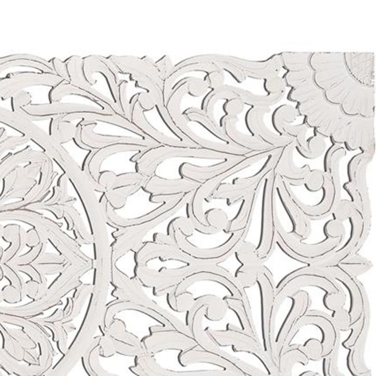 Radoyya Headboard - White Carved Wood - 166cm