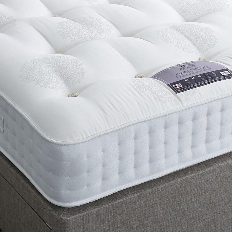 Natural Classic Wool Mattress - 800 Pocket Spring - Sizes Available