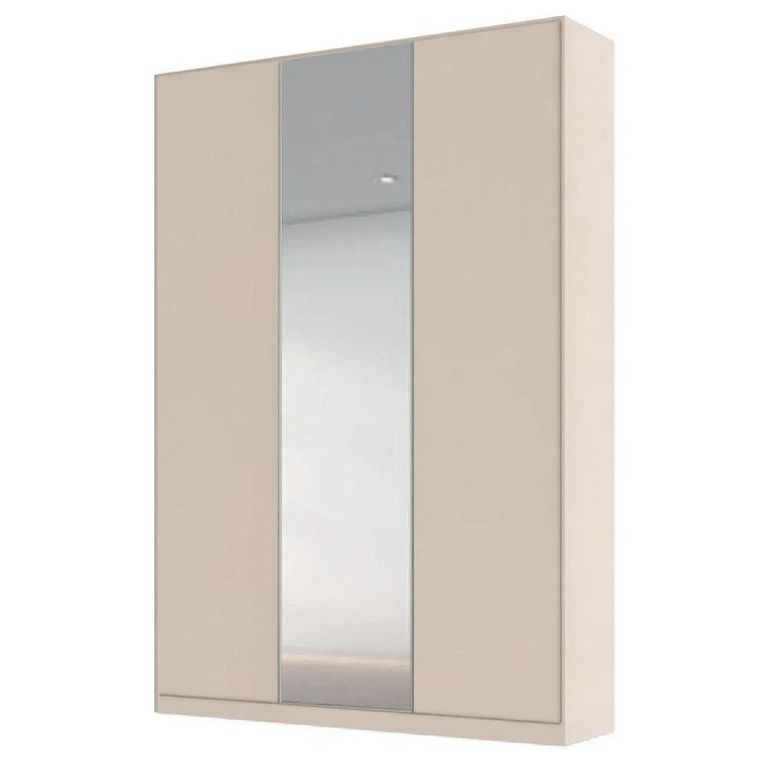 Alabama Wardrobe - 136cm - 3 Door - Mirror - Champagne