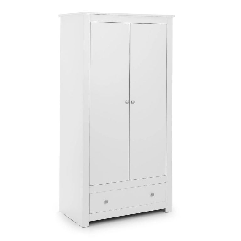 Radley Double Wardrobe - 2 Door - 1 Drawer - White