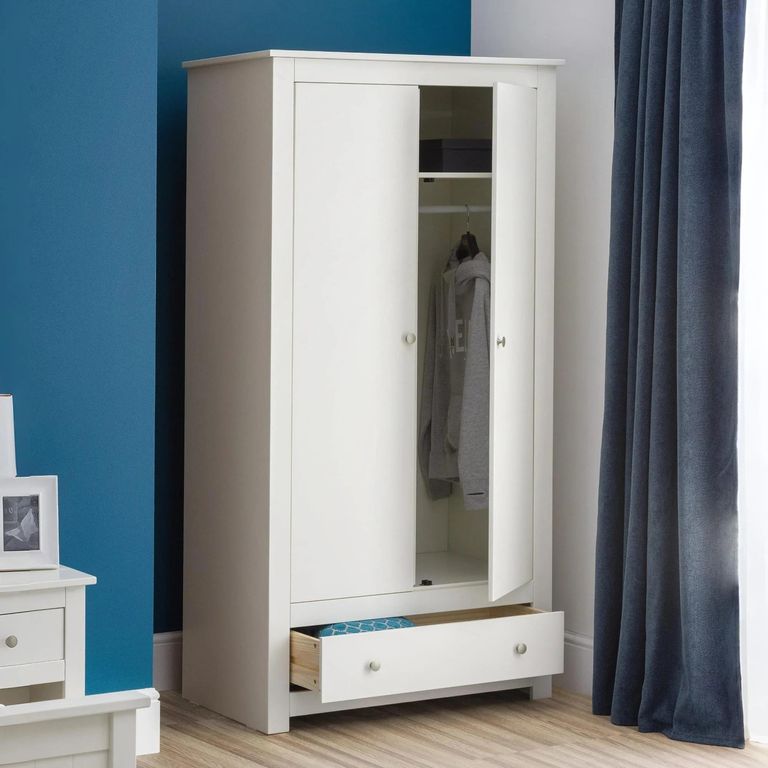 Radley Double Wardrobe - 2 Door - 1 Drawer - White