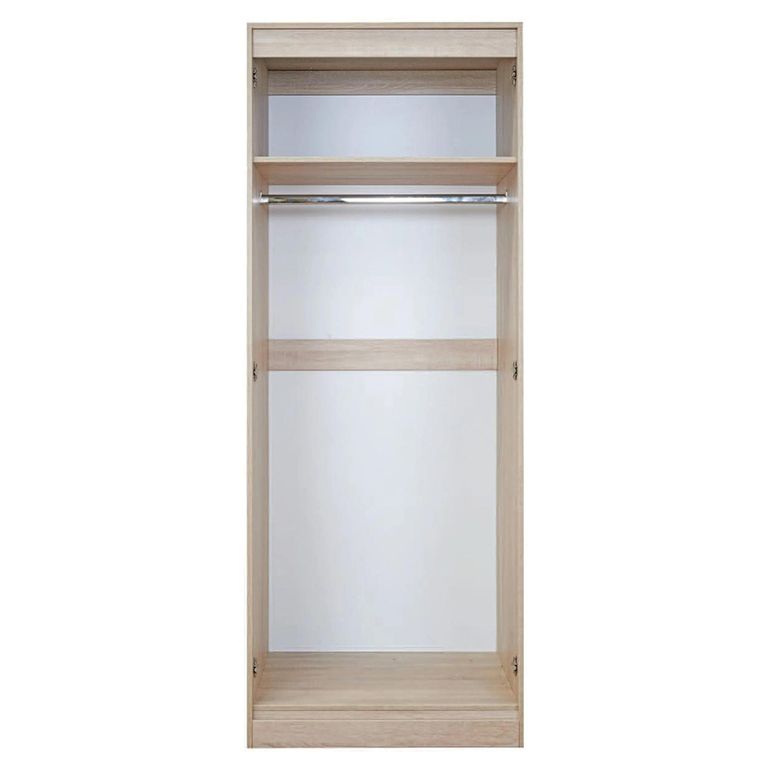 Monaco Wardrobe - 2 Door - Plain - Tall - Grey Gloss and Graphite